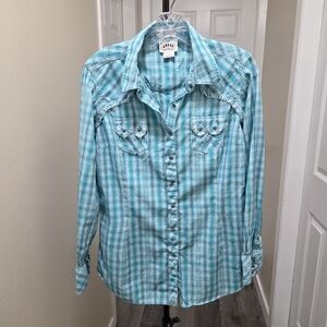 Ariat 100% Cotton Plaid Western Snap-Front Shirt